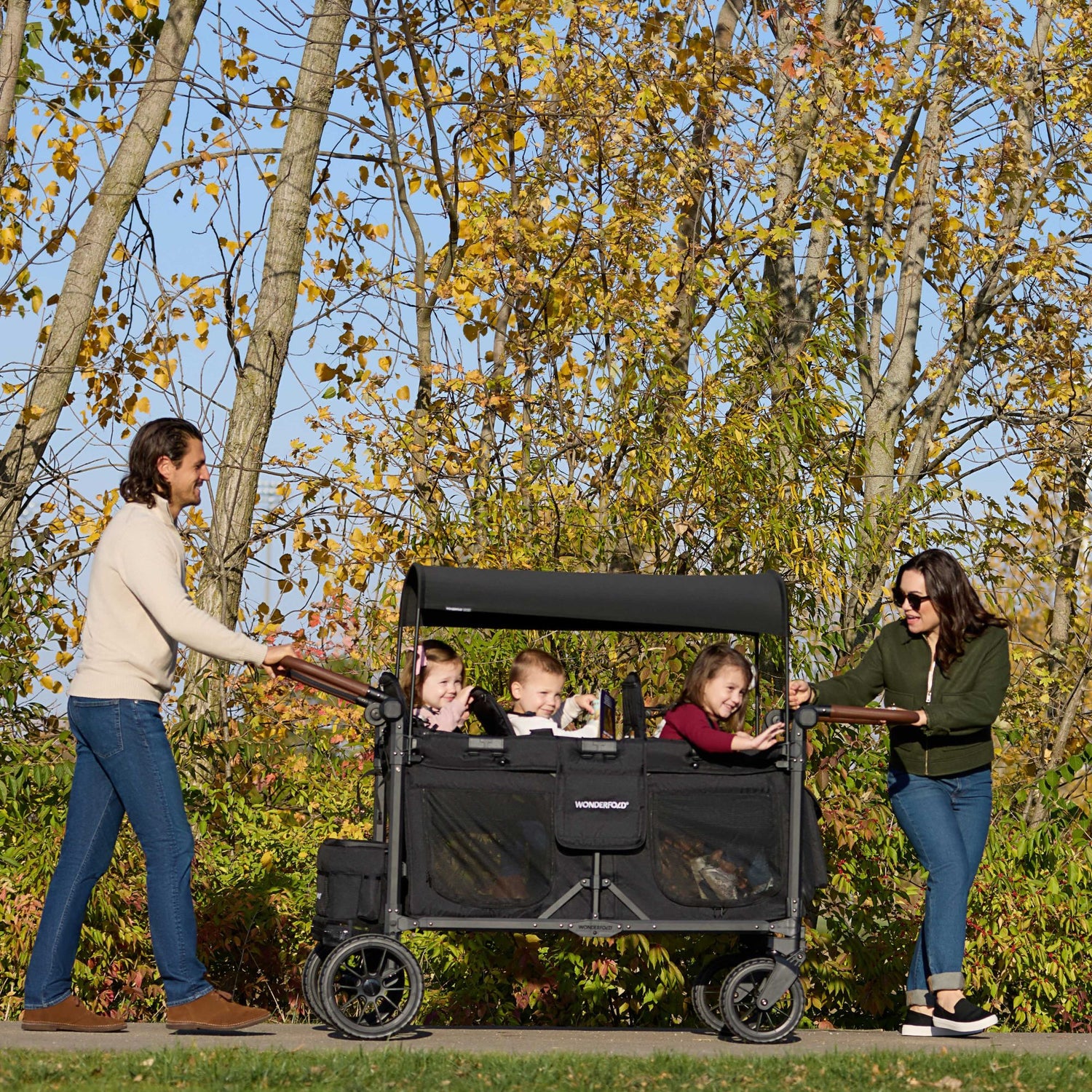 six seater stroller wagon bus style kindergarten