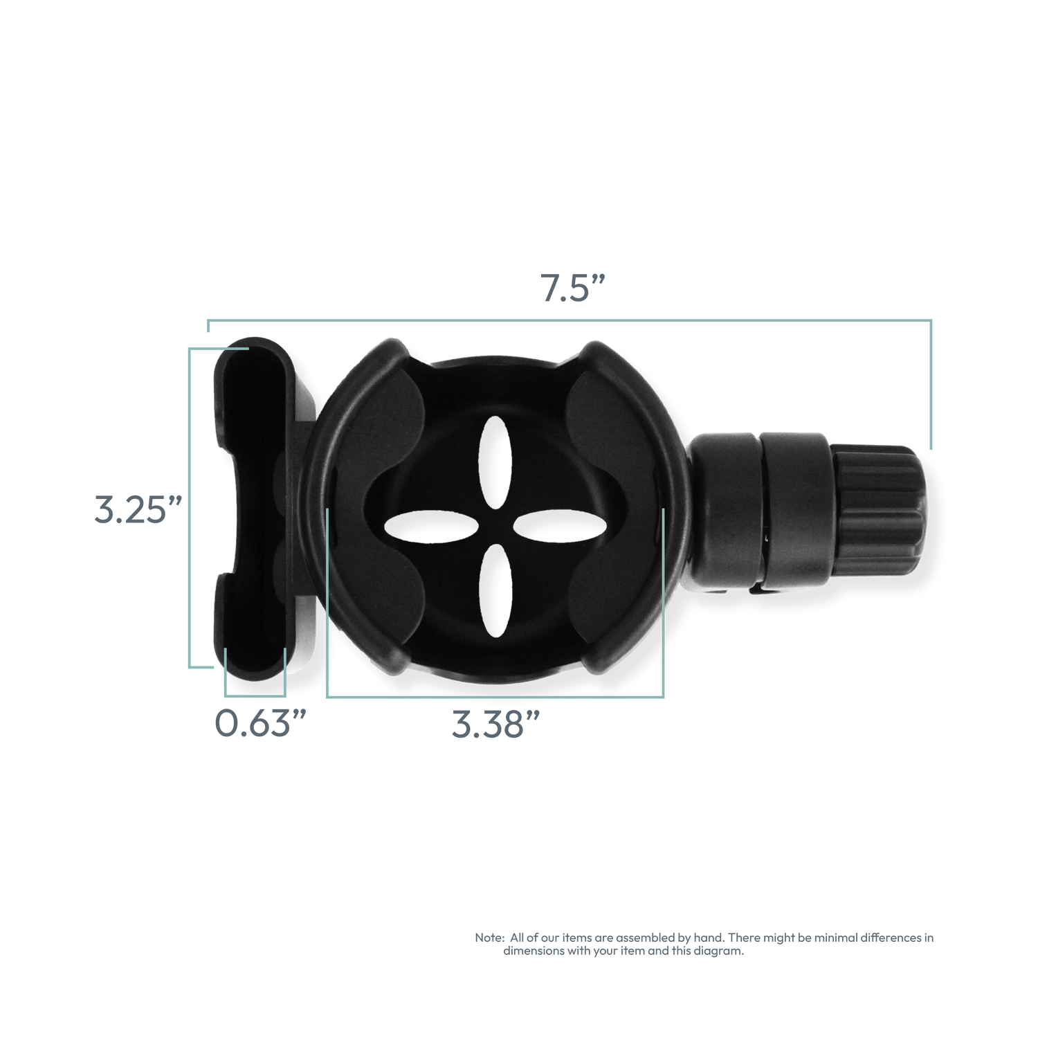 phone cupholder top view dimensions