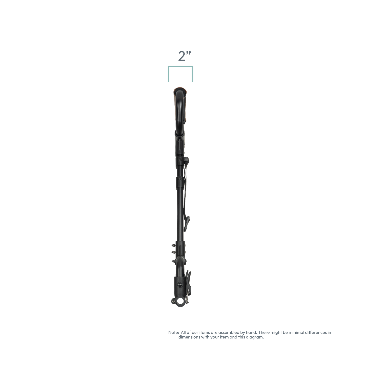 Pull handle side view dimensions