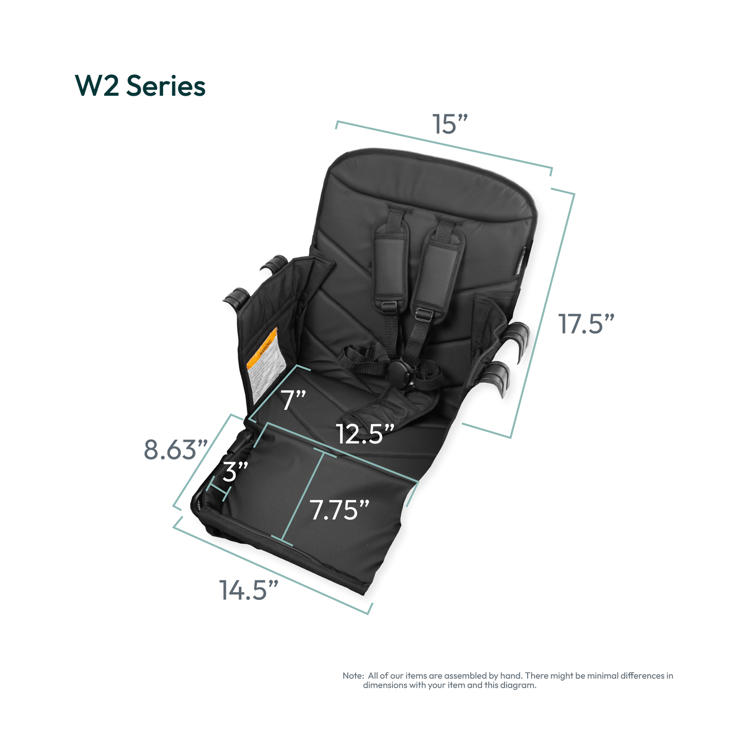 premium seat with footrest dimensions