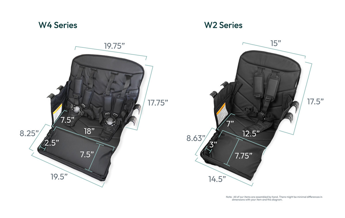 premium seat with footrests dimensions