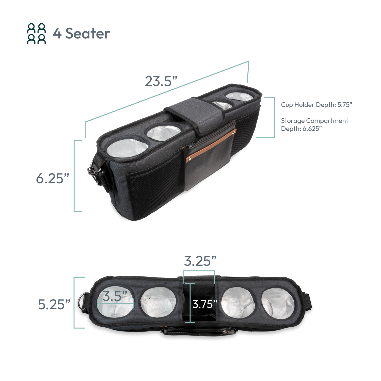 4 seater parent console dimensions