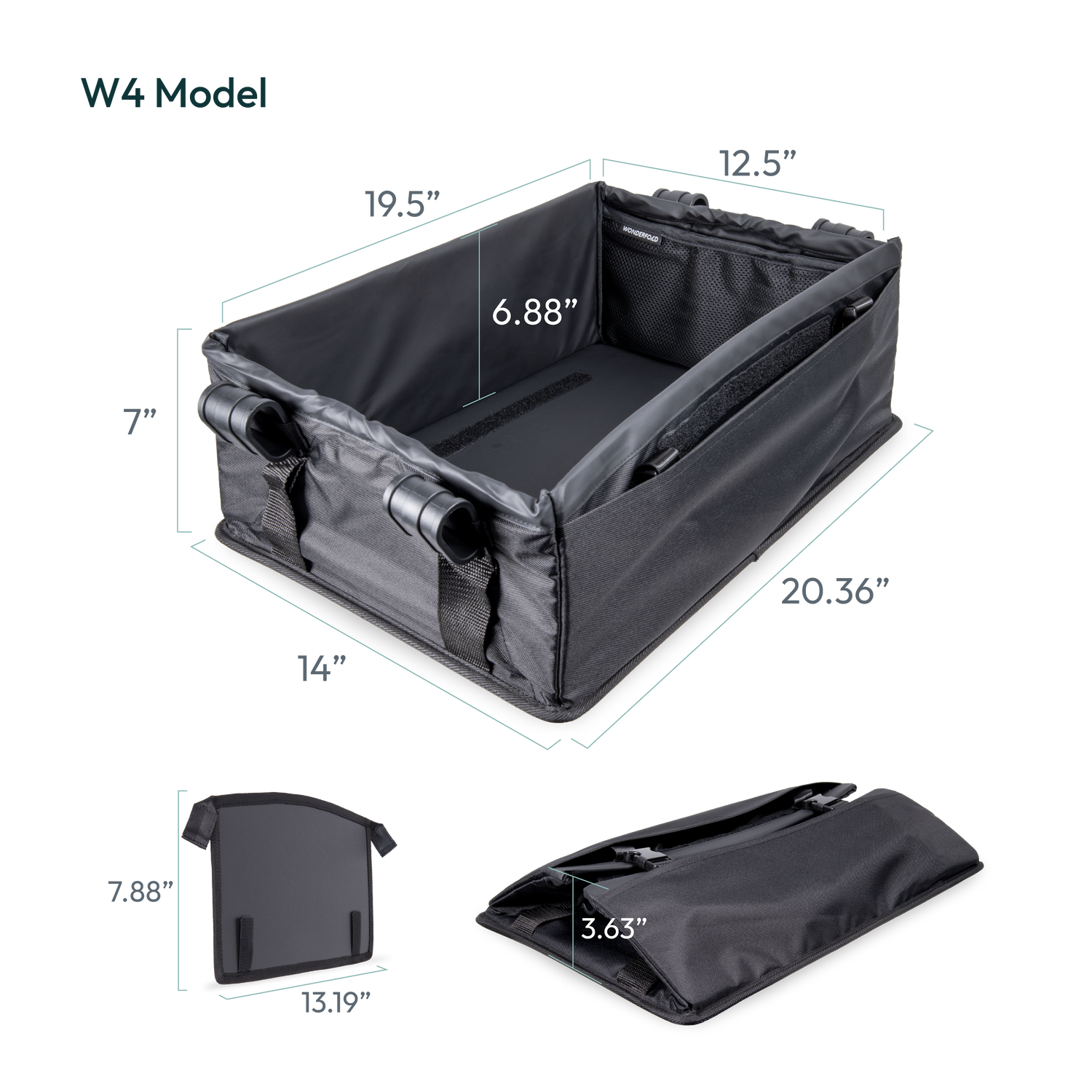 collapsible shopping basket dimensions