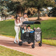 Multi-kids stroller wagon with raised seats