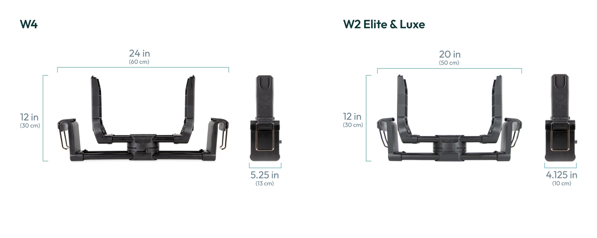 car seat seat adapter dimensions