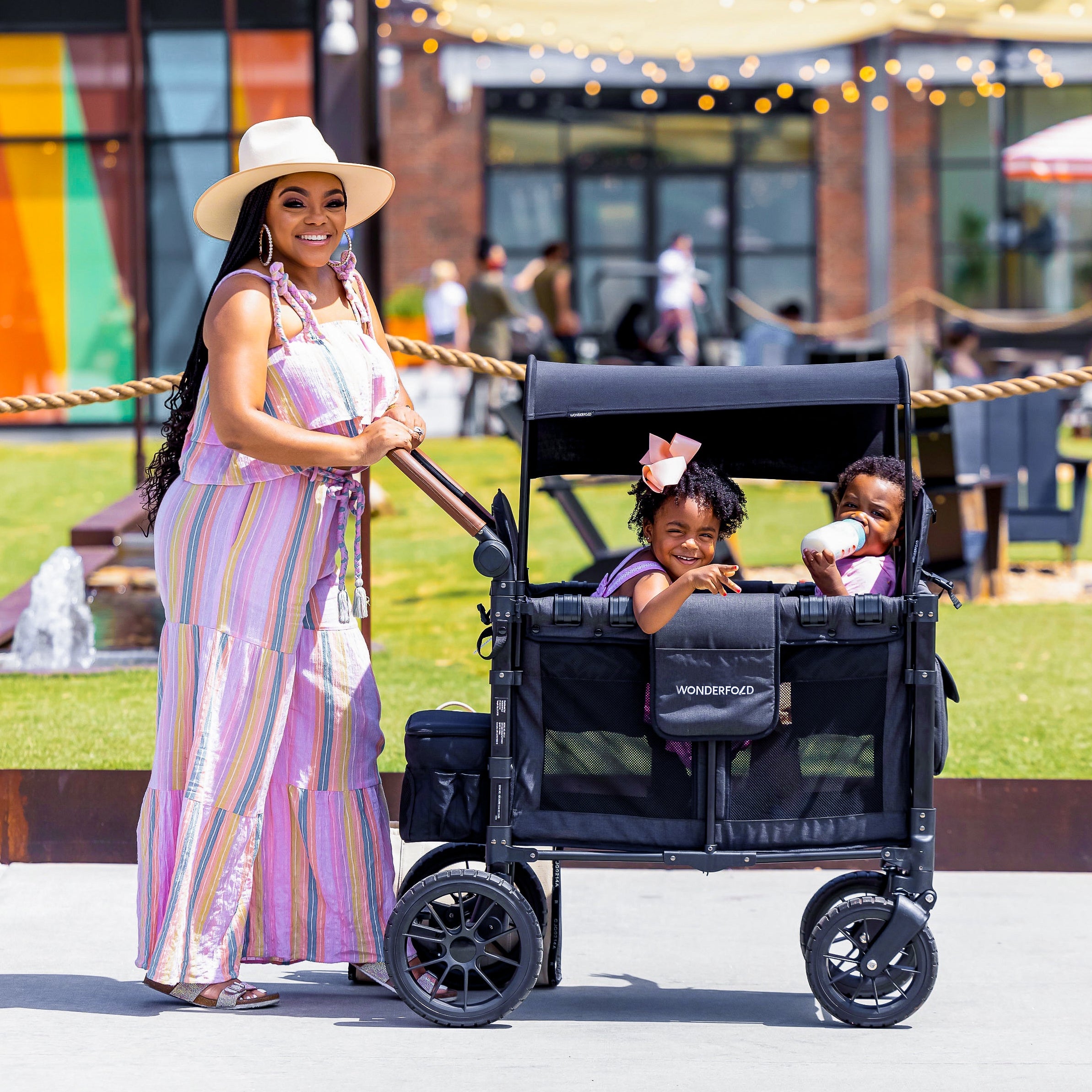 W2 Luxe Double Stroller Wagon (2 Seater) | WonderFold – WONDERFOLD