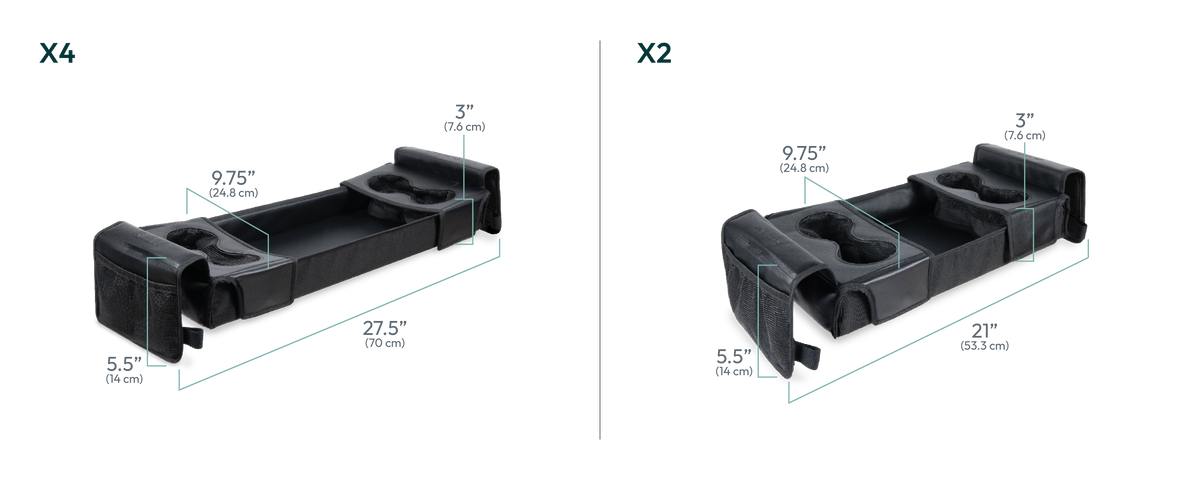 Snack Tray X Series Dimensions