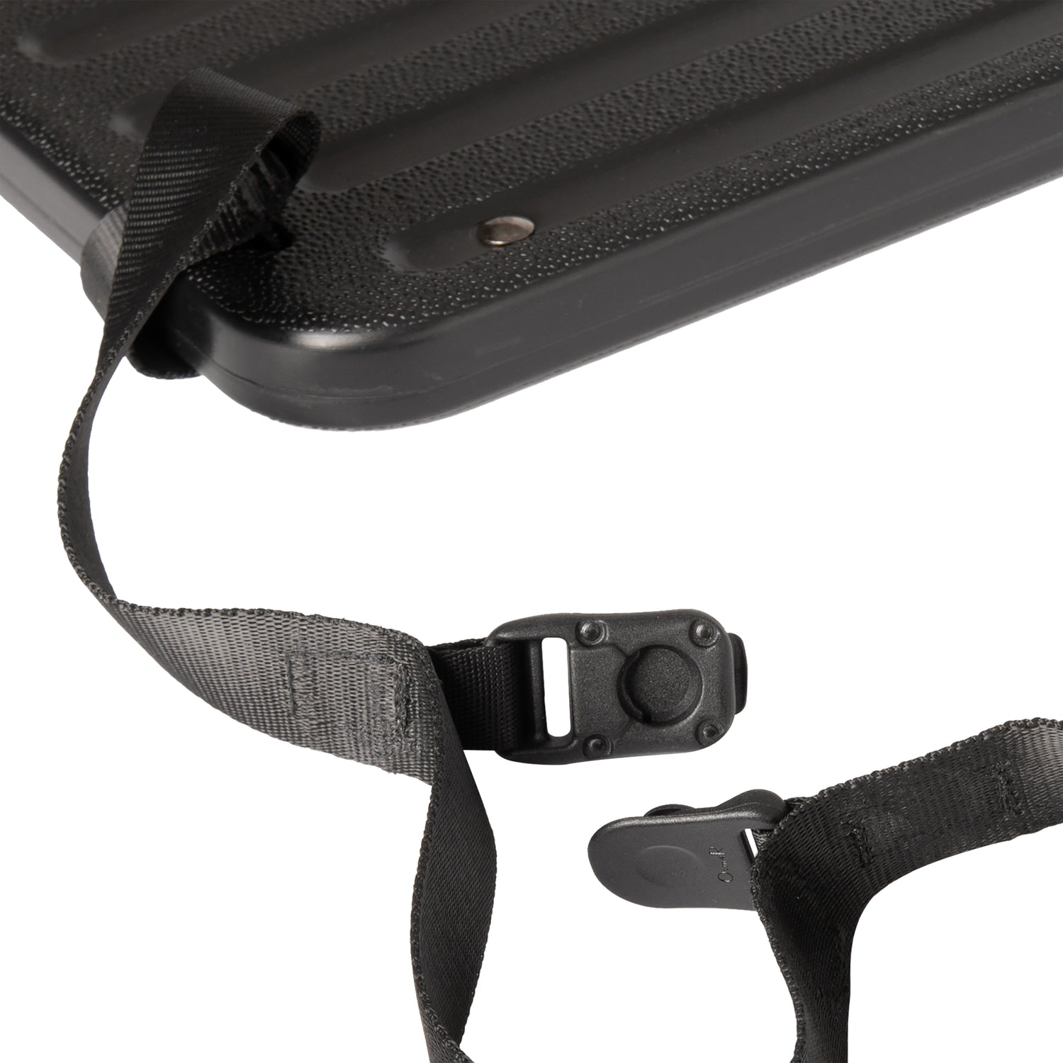 Detailed view of strap for the Buddy Board accessory designed for WonderFold W2 and W4 stroller wagons