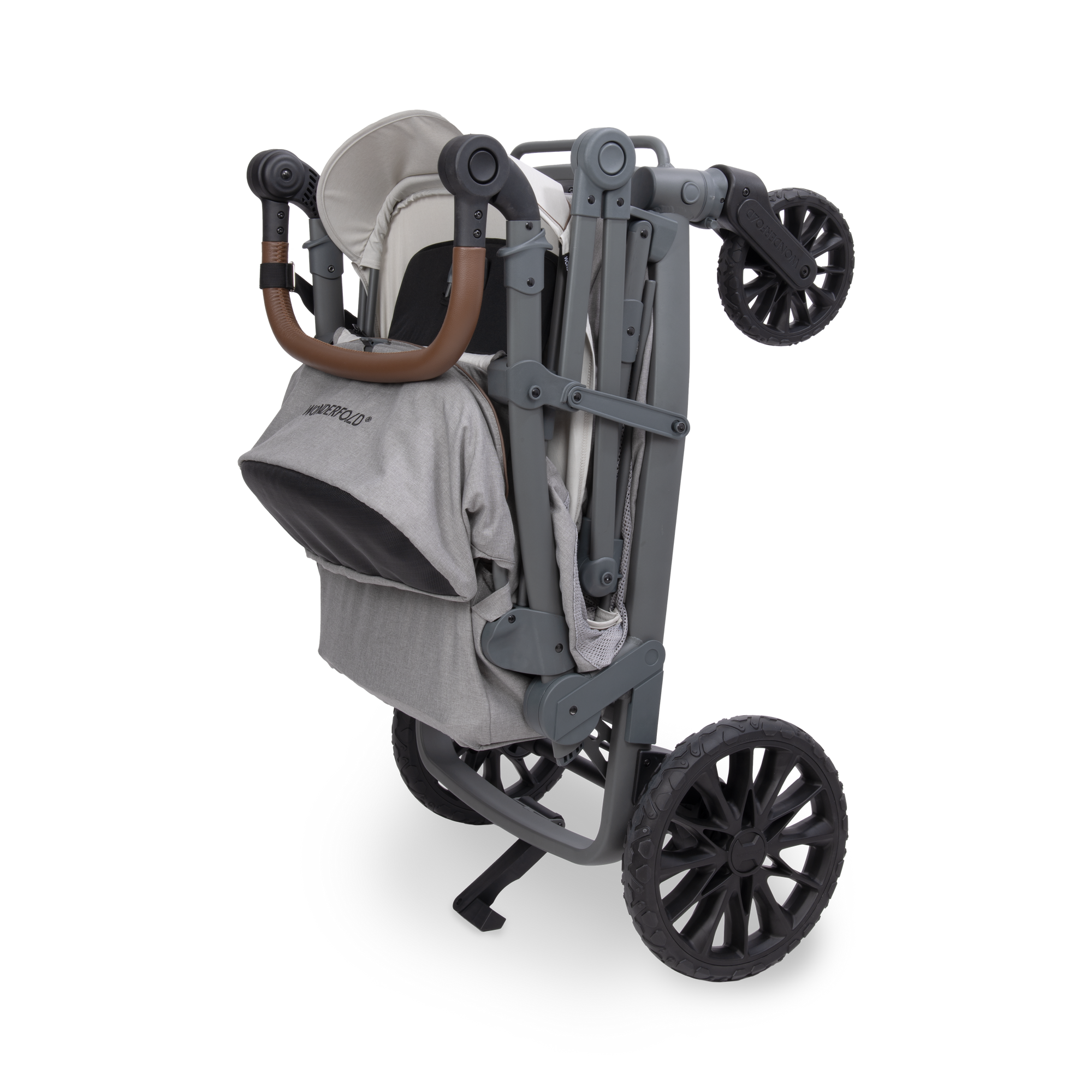 L2 gray folded stroller wagon