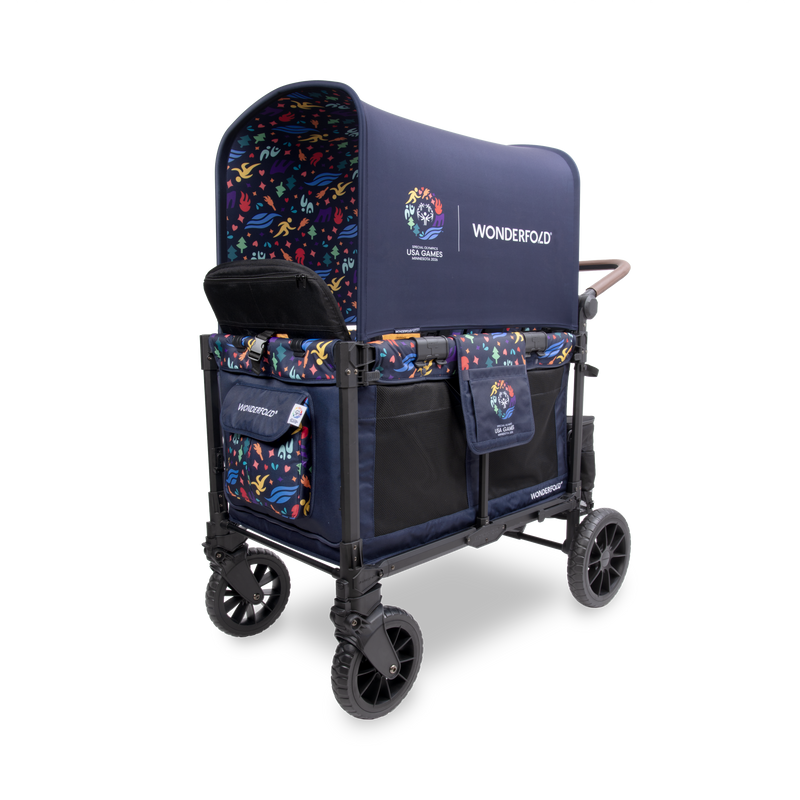 four seater stroller wagon 2026 Special Olympics x WonderFold Luxe Pro 4-Seater Stroller Wagon