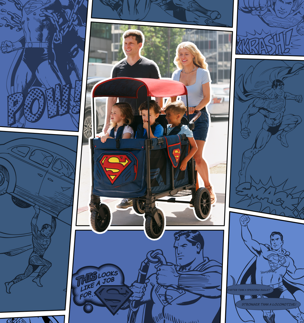 superman wonderfold special edition stroller wagon