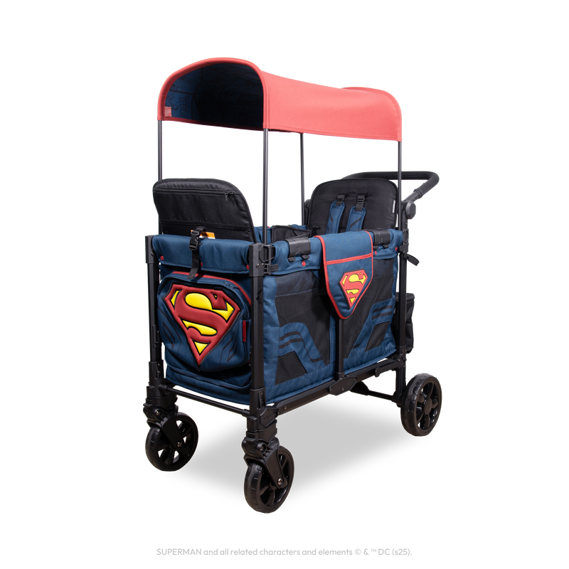 jeep wagoneer tandem stroller Superman Elite Pro Double Stroller Wagon (2 Seater)