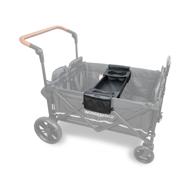side by side double stroller with snack tray Snack Tray with Cup Holders for X Series Stroller Wagon Accessory – WONDERFOLD