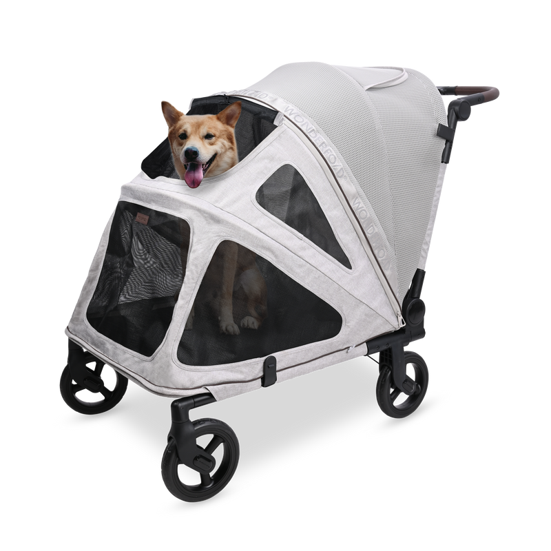 gx super dog stroller Hudson FLATFOLD™ Pet Stroller for Medium & Large Dogs