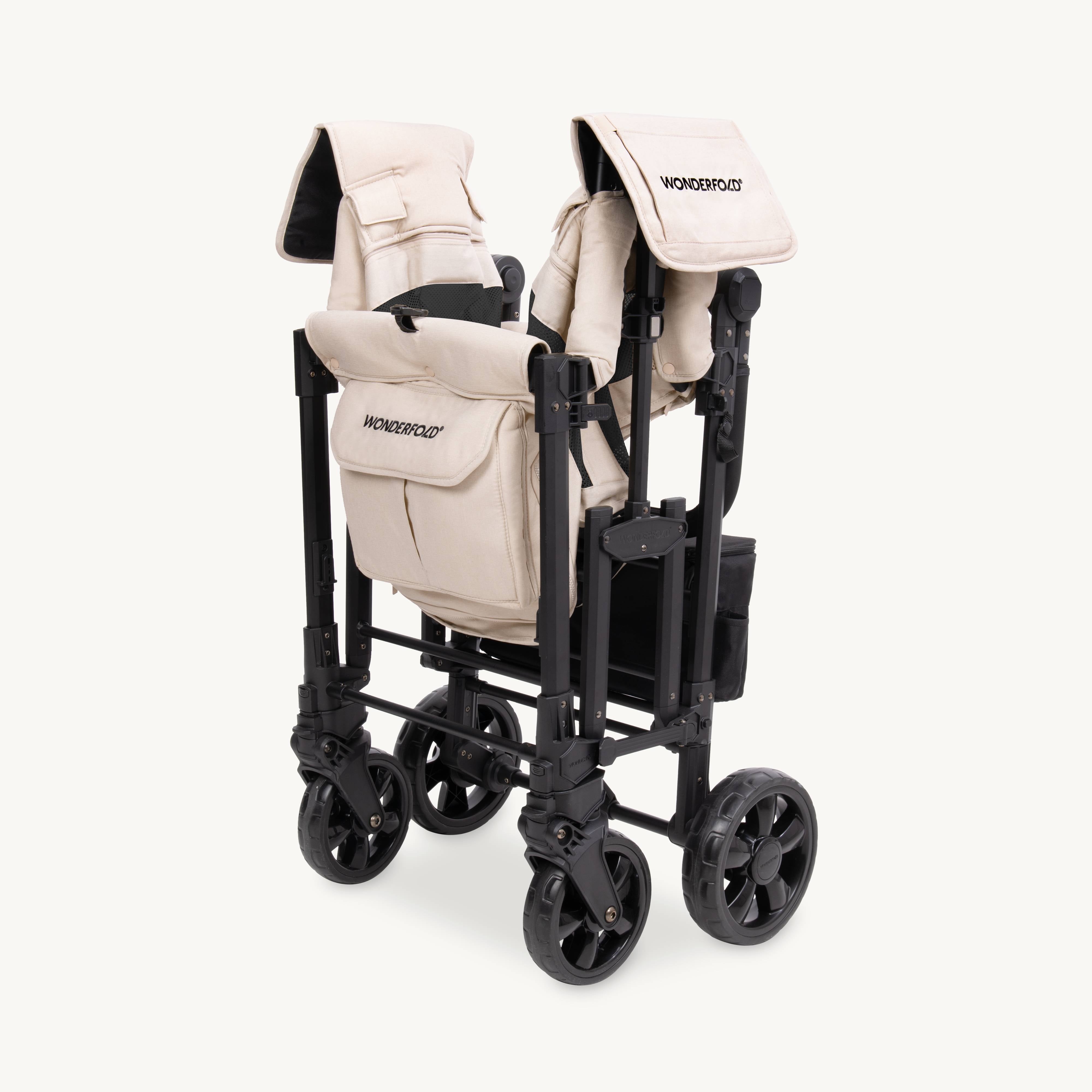 W2 Elite Pro Stroller Wagon (2 Seater) - Sandy Beige – WONDERFOLD