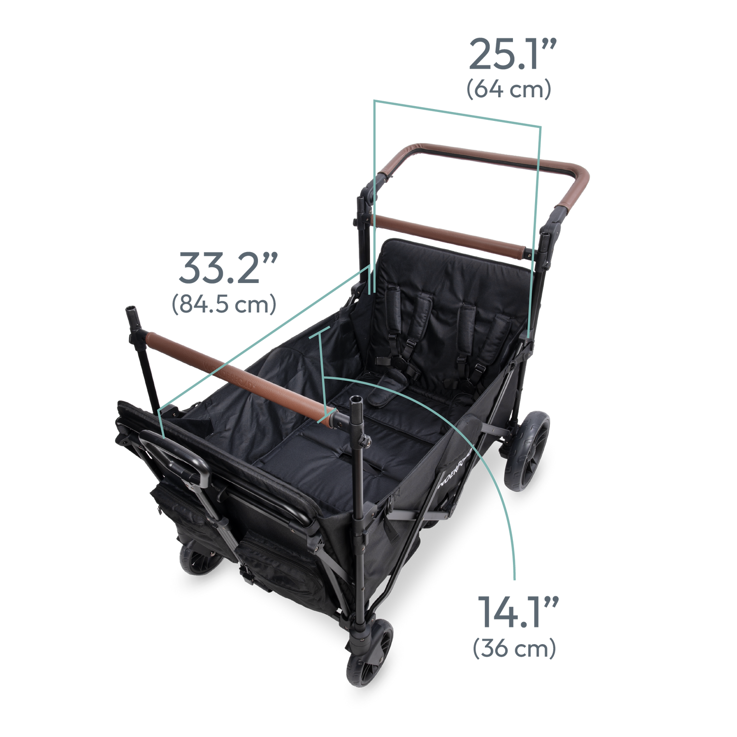wonderfold x4 pull and push quad stroller wagon X4R Compact, Lightweight, 4 Seater WonderFold Stroller Wagon – WONDERFOLD