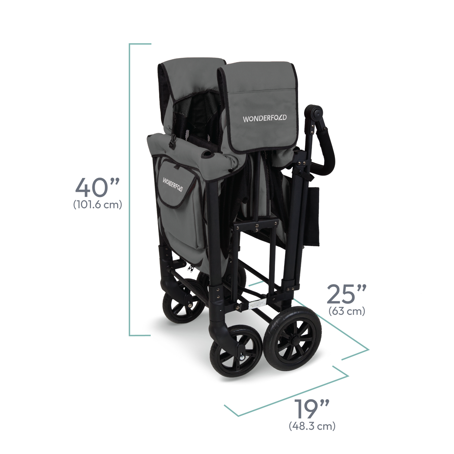 how wide is a double stroller W2 Double Stroller Wagon l Two-Seater Wagon