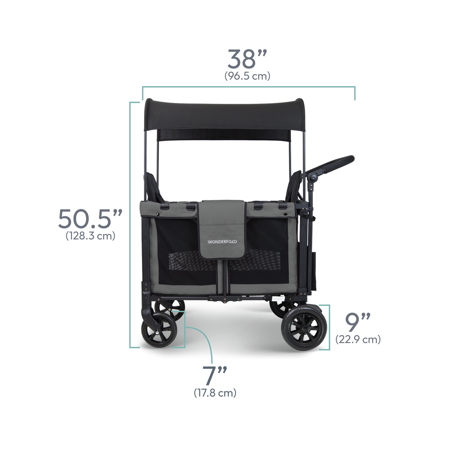 W2OG-plus double stroller dimensions