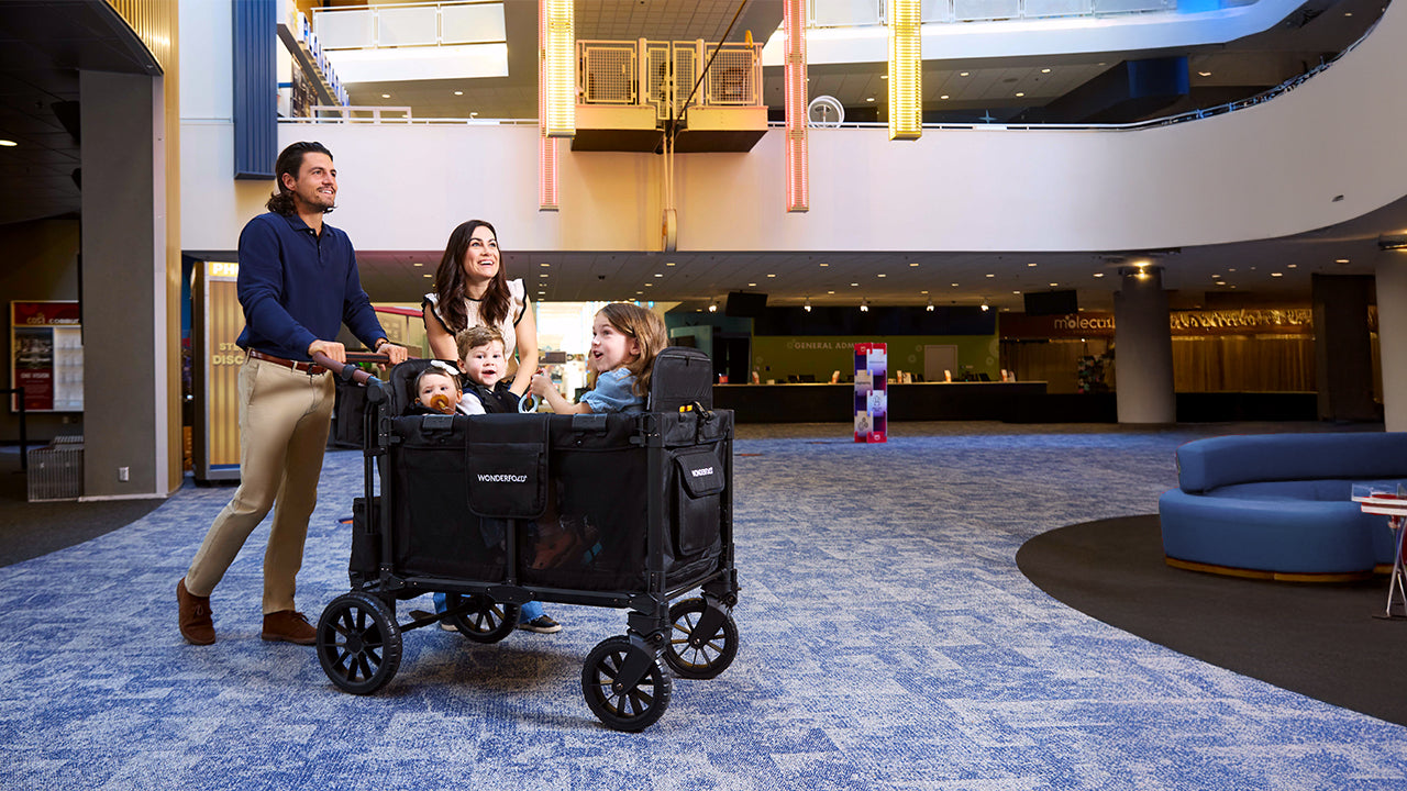 W4 Luxe Pro Quad Stroller Wagon | 4-Seater Kid's Wagon – WONDERFOLD