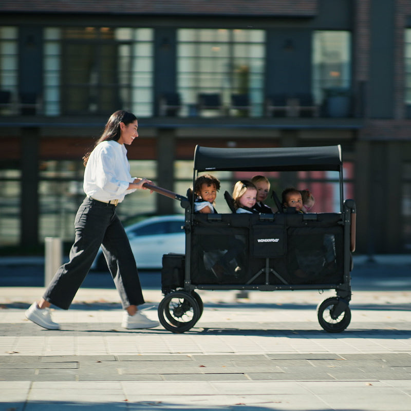 6 seat wagon stroller W6 Luxe Pro Kids 6 Seater Pro WonderFold Stroller Wagon