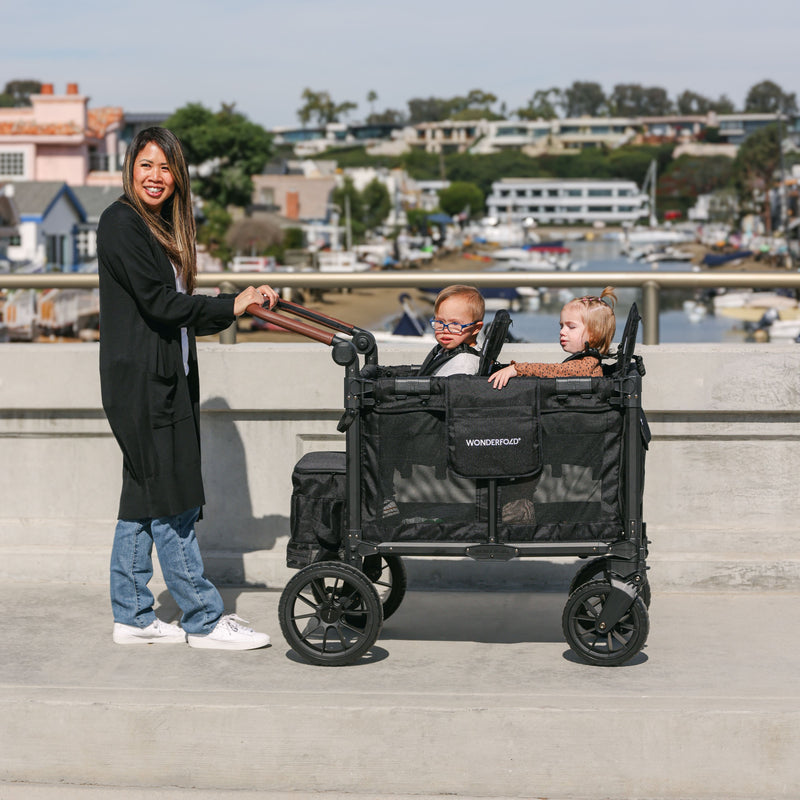 w2s 2.0 multifunctional stroller wagon W2 Luxe All-Terrain Kids 2 Seater WonderFold Stroller Wagon – WONDERFOLD