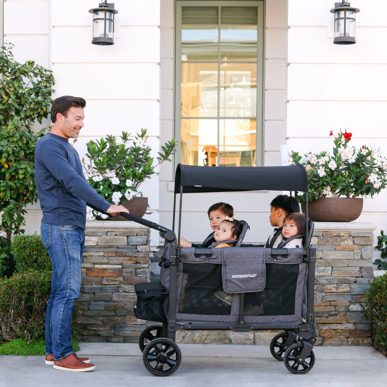 Parent Facing Wagon STroller Twins Triplets Quads Zoo Park Aquarium