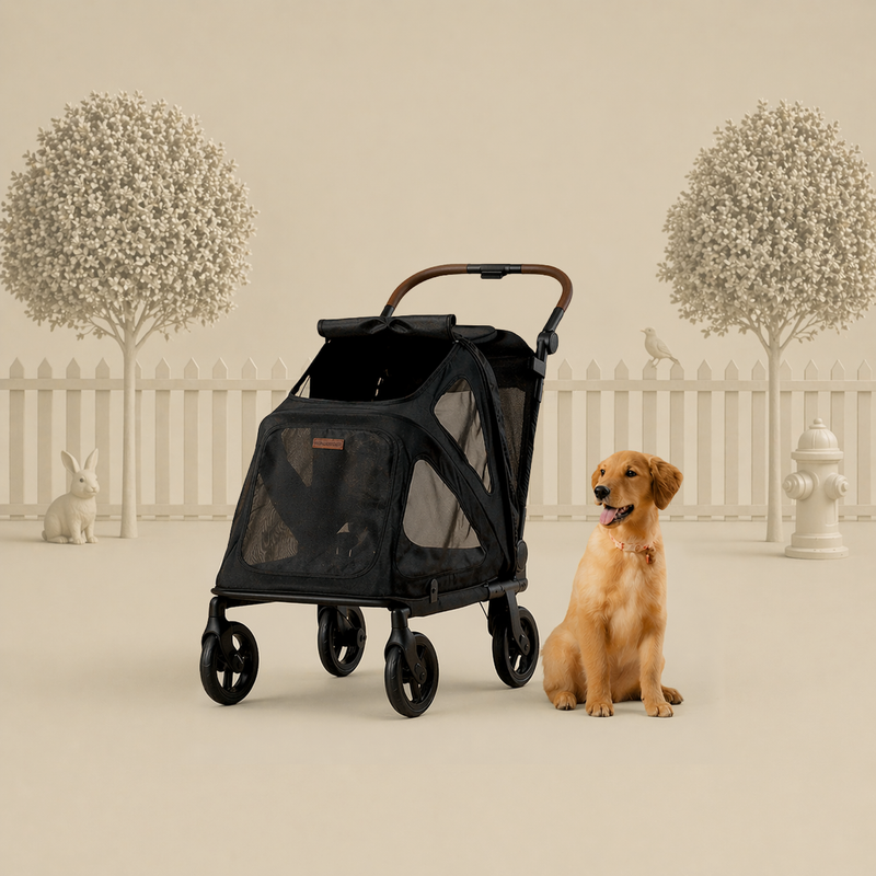 Hudson FLATFOLD Pet Stroller for Medium & Large Dogs – WONDERFOLD