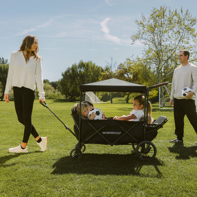 wonderfold outdoor x4 push & pull quad stroller wagon X4R Compact, Lightweight, 4 Seater WonderFold Stroller Wagon – WONDERFOLD
