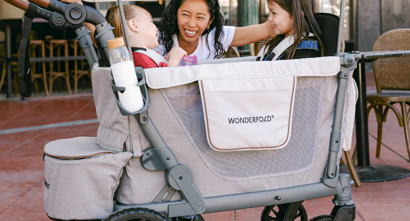 l series 2 seater gray stroller wagon