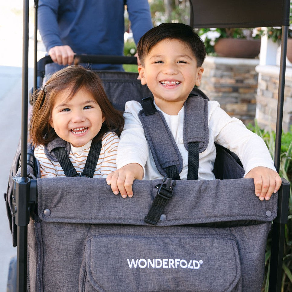 Bus Style Stroller Wagon seats raised twin triplets quads