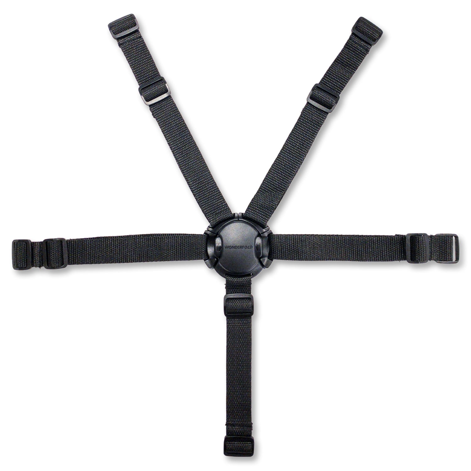 Automatic Magnetic Seatbelt Buckle with 5-Point Harness - Studio Image - Top Down - Assembled